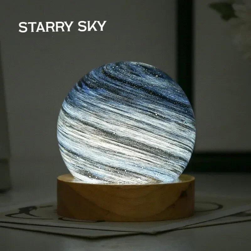 Crystal Galaxy Orb™ – 3D LED Planet Lamp